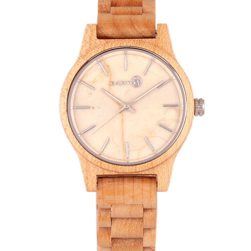 NWT Marble Dial All Wood Bracelet Watch